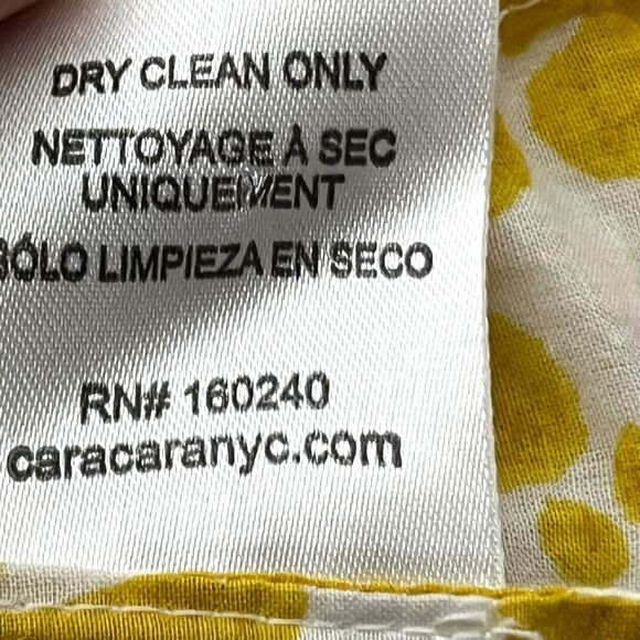 Cara Cara Ruffle Hem Mini Dress Women’s Small Yellow Cotton Resort Vacation Wear - Picture 10 of 12